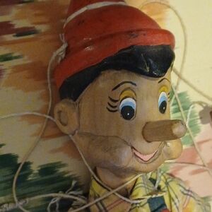 Vintage Early 1900's Handcarved Wooden Pinnochi Marianet